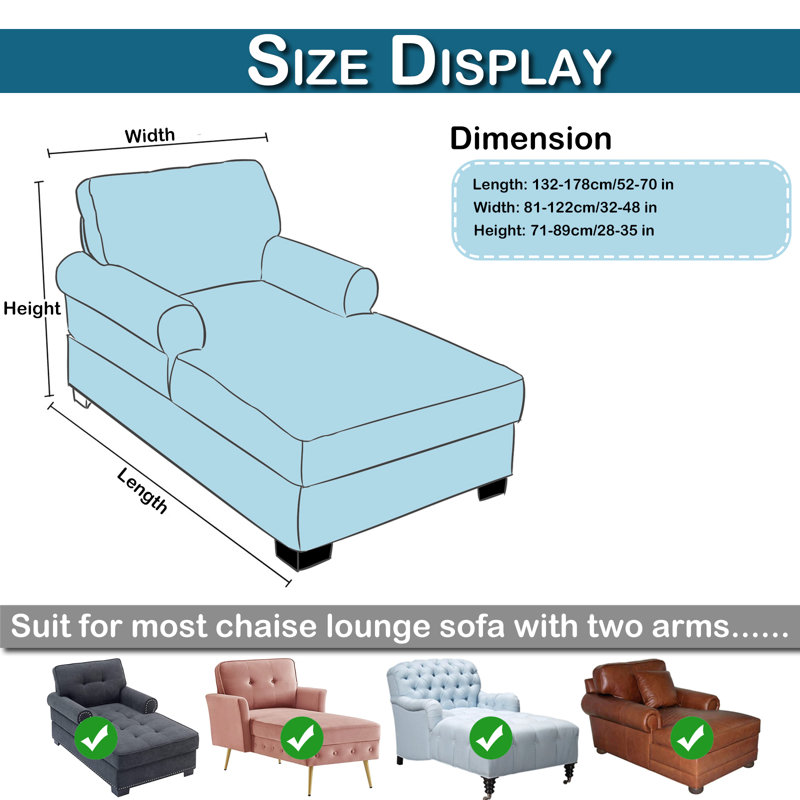 Eider & Ivory™ Box Cushion Chaise Lounge Slipcover Wayfair